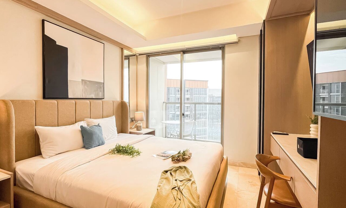 Pantai Indah Kapuk Apartment | Modern Minimalist Studio Room At Gold Coast Apartment