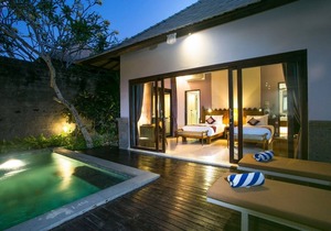 Luxurious villa near Seminyak area with spacious living areas and a private pool