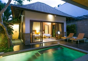 Luxurious villa near Seminyak area with spacious living areas and a private pool