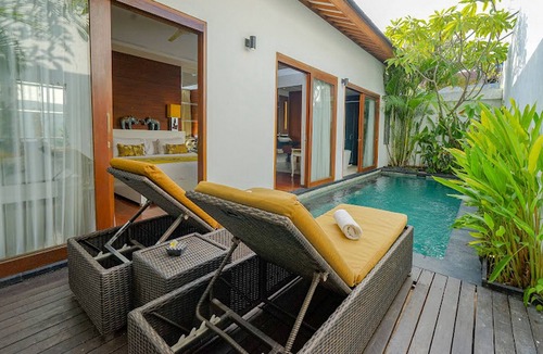 Sunset Road Villa | Modern Contemporary 1BR Villa, Kuta! 4Min Drive To The Beach! W/Private Pool!