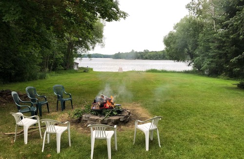 Lake Nebagamon Cabin | New 2 bedroom cottage house sleeps 7 on 214 ft lake frontage!