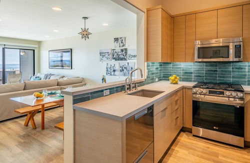 Carpinteria House | Spacious Oceanfront Coastal Duplex Steps to Sand, Dining & Stunning Water Views