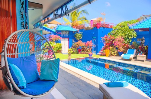 Drupadi Villa | Villa Artistic, Luxury with swimming pool surrounded by 3 suites 5 minutes from the beach