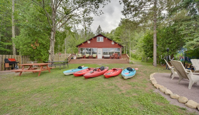 Dock, Kayaks & Fire Pit: Solon Springs Lake Escape in Solon Springs