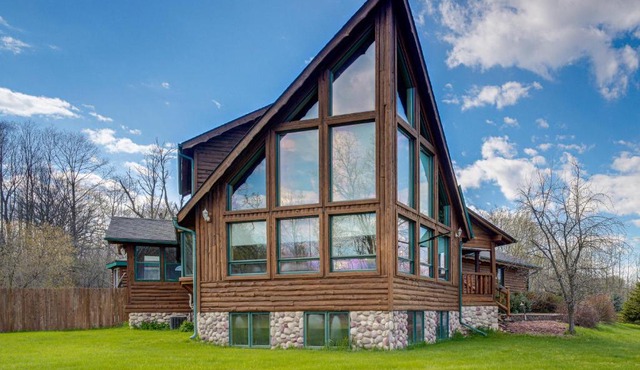 Family + Group Friendly | Modern Log Cabin Home in Hingham