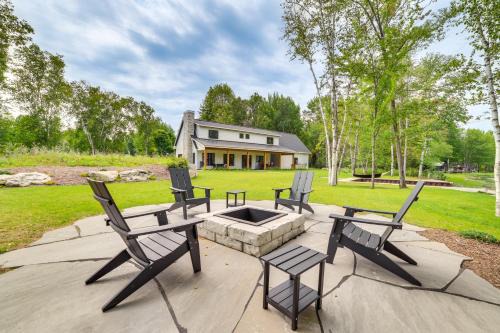 Fire Pit & Lake Views: Cozy Crooked River Retreat! in Alanson