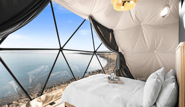Float Above Lake Superior in Dome 8 at The Harbors in Two Harbors