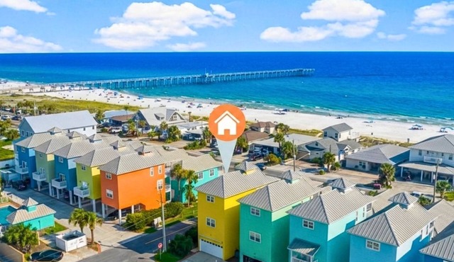 Gulf & Pier Views | Steps to Beach | Pool | Walk to Pier Park | Sleeps 8 in Panama City Beach