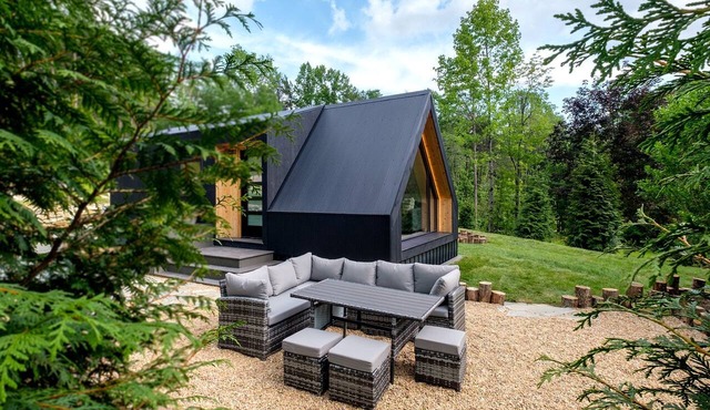Luminous A-Frame Sanctuary near Pisgah National Forest in North Carolina in Balsam Grove