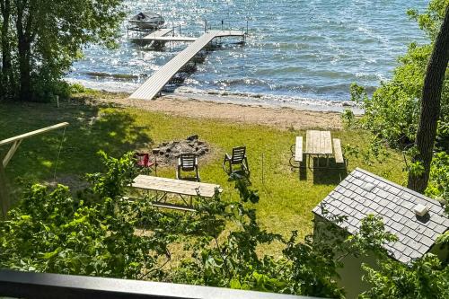 Waterfront Leech Lake Cabin: Dock, Fire Pit, Deck in Cass Lake