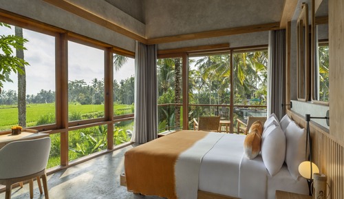 Duplex Pool Villa with Rice Field View