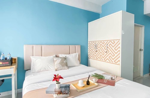 Bogor Barat Apartment | Neat Studio With Blue Toned Wall At Dramaga Tower Apartment
