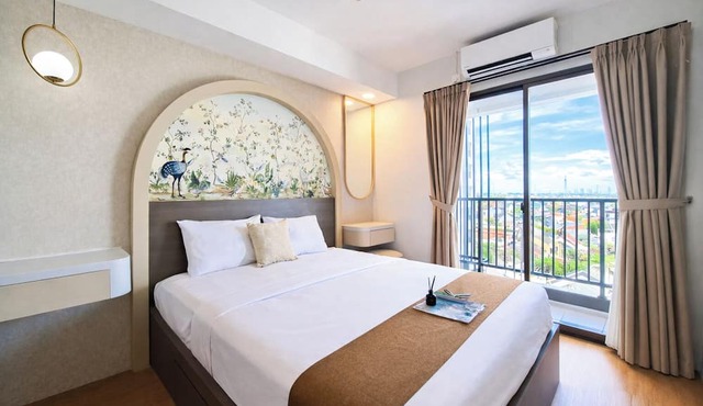 Homey Beige Tinted 1Br At Apartment Anwa Residence in South Tangerang